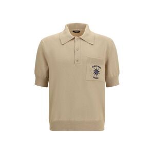 Balmain Beige Cotton Polo Men's Shirt